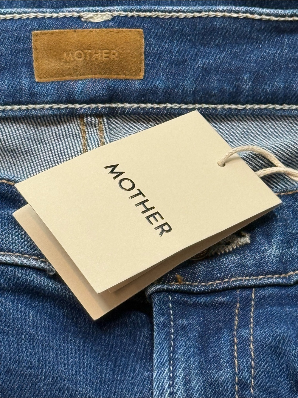 MOTHER Patch Maven Heel Wide Leg Jean 31 NWT Coastal Colors Faded Stretch Denim - Picture 13 of 16
